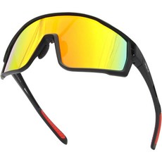 남녀공용 편광 광변색 스포츠선글라스 UV400 전자외선 차단 운전낚시사이클링등산 전용, 1박스, 플레임 골드