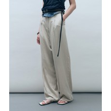 MONGDOL 나일론 원 턱 와이드 슬랙스 베이지 MDPT025NYBEIGE