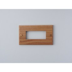 實木開關插座面板蓋板 紅橡木 黑胡桃木 單孔 雙孔, 1個, 紅橡木長格