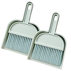 필굿리빙 미니 빗자루 쓰레받기 세트, 2개, 코발트그린