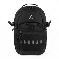 JORDAN 後背包 網布側袋設計, 黑色, 1個