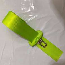 炫彩安全帶 汽車安全帶 加厚通用型安全帶 改裝米色保險座椅延長帶, 螢光綠3.6米帶卡扣（縫紉線限位扣）, 1個