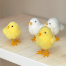 한소픈 미니어처 24 병아리 모형 봄장식 부활절 소품, 노랑 병아리