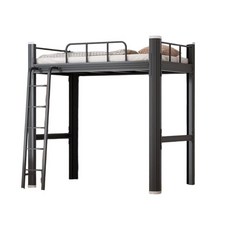 2층 벙커침대 행거형 옷장 화이트 흰색 원룸 싱글 올인원 철제, 1. 싱글 1.2m 블랙 매트리스 8c