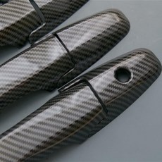 ZiWen 혼다 시빅 2006-2011 파일럿 2009-2015용 스포츠 탄소 섬유 스타일 도어 핸들 커버 트림 1세트 (탄소 프린트), ZiWen 혼다 시빅 2006-2011 파일럿 2009