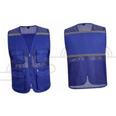 남성공용 매쉬 포켓 반사조끼 작업 안전 레저 낚시 등산 배달 방범 작업복