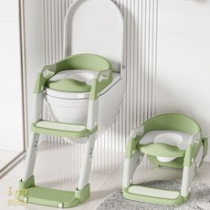 igo兒童馬桶梯凳 寶寶如廁訓練器 幼兒安全防滑坐便器, 綠色