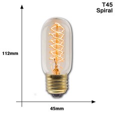 디밍 가능 레트로 에디슨 전구 빈티지 산업용 장식 필라멘트 램프 E27 AC 220V 40W A19 ST64 G80 G95, T45 Spiral, 110V, 그렇습니다