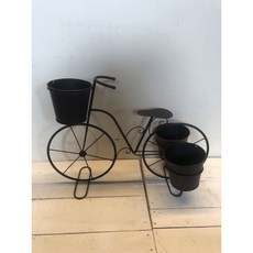 *︵House傢飾︵*復古古銅色鐵製三輪車花器/花架(三籃)【 限量款/新發售 】, 1個