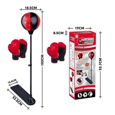 휴대용 복싱 글러브 트레이닝 펀치, 1개, 발로 밟는 복싱 5-12 세 2켤레