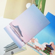 한국 서울 여행 디자인 엽서 세트 ssu+83084zP