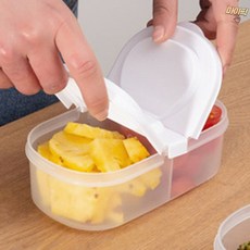 마이픽픽 더블보관통 플라스틱용기, 화이트