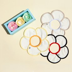 우잉우잉 아기 턱받이 침받이 플라워빕 유아 스카프빕 면 테리, 민트블루, 1개
