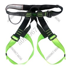 半身安全帶戶外登山攀巖安全帶速降坐式高空救援探洞保護爬樹防墜, G款綠色01單裝備環, 1個