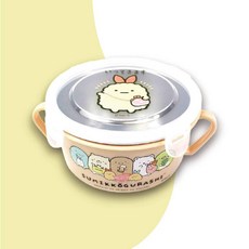 寶貝龍 BABY DINO 角落生物304不鏽鋼雙耳隔熱碗 附蓋餐碗 多款可選, 1個, SG52052c