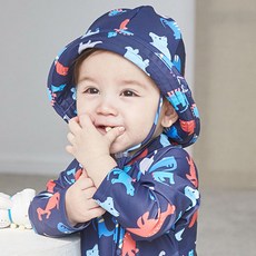 아이엠베베 디노친구들 유아동 썬블럭햇 여름 비치 수영 모자 플랩캡