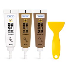 철물팩토리 퍼티 우디코크 마루바닥보수 메꾸미 보수제, 화이트+내츄럴브라운+오크브라운+PVC헤라, 1개