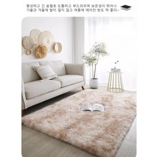 침실 침대 옆 카펫 매트 비단털이 카펫을 가득 채웠다 소녀 스타일 티 테이블 러그, 베이지, 50cmx160cm, 1개