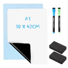 GShuang 자석 화이트보드 마카펜 지우개 자석시트지 세트