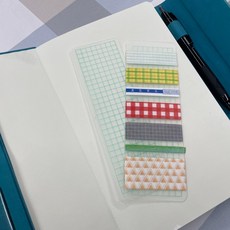 마스킹테이프 소분용 모눈 감개 케이스 정리보관 롤홀더 그린