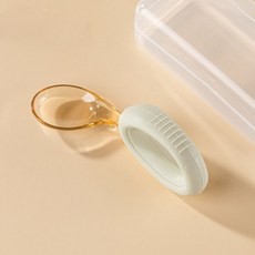 學習湯匙寶寶餐具套裝，嬰幼兒輔食訓練叉勺，食品級矽膠安全餐具，1歲寶寶自主進食學習餐具, ppsu奶瓶材質-白色-送收納盒, 1個