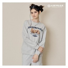 에어워크주니어 여아 주니어 곰돌이 분또 맨투맨 티셔츠