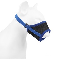퍼피즈랩 강아지 반려동물 짖음방지 매쉬 소재 입질 입마개 대형 중형 소형견, S, 1개, 파랑색