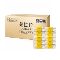 朵拉拉抽取式衛生紙 100抽x10入x10袋 五層加厚, 10入×10袋, 100