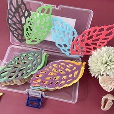 3D鏤空樹葉 糯米紙葉子 盤飾 蛋糕裝飾, 1個, 3D鏤空樹葉一盒96片