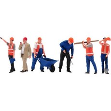 11457992 다이캐스트 미니어처 수집품 모델 6개 피규어 작업자 모형 인물 손칠한 리얼감 디오라마 장식 수지제 내구성 소도구 컬렉터용 선물·모형 전시용 스타일 A
