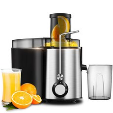 東日家電 多功能家用榨汁機 電動水果蔬菜料理機 原汁機 渣汁分離果汁機, A款拉絲銀, PY955