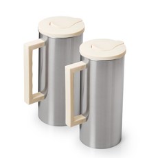 O'Cook's 不銹鋼水瓶 1.6L(2P) 象牙色/冰箱水瓶, 1.6L（2P）, 象牙