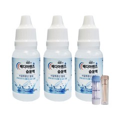 메디아렌즈 습윤액 드롭액 15ml (하드렌즈케이스 + 뽁뽁이증정), 3개