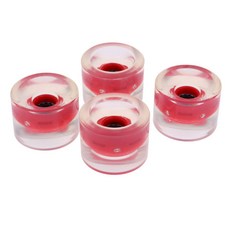 4PCS 마그네틱 70mm 라이트 업 스케이트 보드 휠 미니 크루저 보드 용 프리미엄 조명 휠 야외 롱 보드, PU, 레드