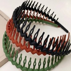 온살림페이지 빗살 머리띠 세안헤어밴드, 블랙