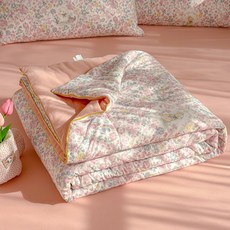 물세탁 가능한 면 여름용 이불 에어컨 이불 세탁기 사용 가능한 얇은 이불, 150*200cm 싱글 여름 이불, 사쿠라 상점