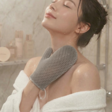 에클라 평생쓰는 때밀이 각질제거 바디스크럽 샤워 장갑 타올, 그레이, 1개, 1개입