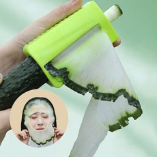 신형 오이미 오이팩 오이팩 채칼 슬라이서 필러 피부 얼굴 맛사지 팩 도구 소품, 1개, 색상랜덤
