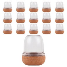 리빙유 고급형 4세대 밤토리 의자 발 커버 TPE 다리 커버, 16개, 원형 브라운