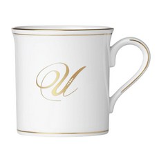 레녹스 가장최신인기있는 식기 (dh251022) 골드이니셜다지인 식기세척기 사용 가능 (dh251022), 머그, Letter U