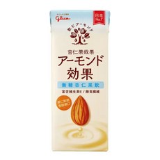 Glico 杏仁效果 無糖杏仁飲 (植物奶 無糖 低熱量 維生素E), 24個, 196ml