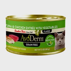 아보덤 전연령 고양이 그레인프리 주식캔, 닭+참치, 85g, 1개