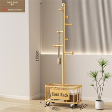 이동식 수납행거 옷걸이 모자 가방걸이 인테리어 스탠드 행거 블랙, L. 스트레이트 후크 7개 후크 라이트 럭셔리 골드 굵