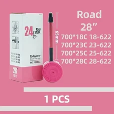 Ridenow 1Pcs 2024 알루미늄 밸브 자전거 내부 라이트 700C 도로 TPU 타이어 65 85mm 길이 FV, 01 700C를 입력하세요., 01 프레스타 밸브, 01 700CC65MM