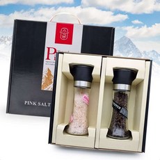 소금후추 수동그라인더 핑크소금 통후추 그라인더 2종 선물세트 테이블세팅 부모님선물 핑크솔트