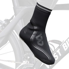 시그니처베이지 웨스트바이킹 로드 자전거 방한 평페달 슈커버 클릿 슈즈 커버 YPZ045, 블랙, 280