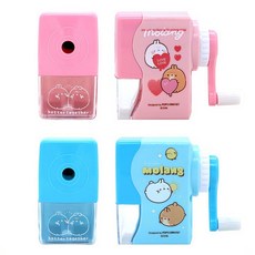 연필깎이 3탄 4개 수동 몰랑 57254pc 1(ea), 색상