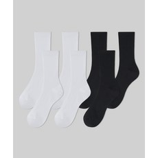 스탠다드 STANDARD WOMAN 우먼즈 파인 리브드 크루 삭스 7팩[화이트/블랙] MEESC9B51-77 549008