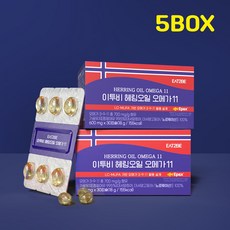 이투비 노르웨이 헤링오일 오메가11 600mg, 5박스, 30정