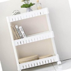 트롤리선반 대 3단 화이트 물건정리트레이 다용도정리함 이동식트롤리선반
